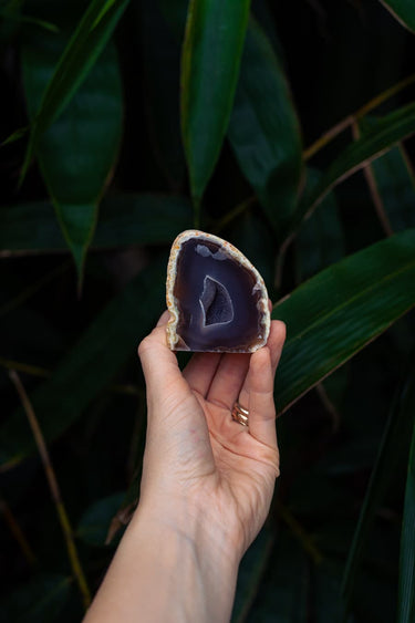 Blue Lace Agate Cave with Druzy